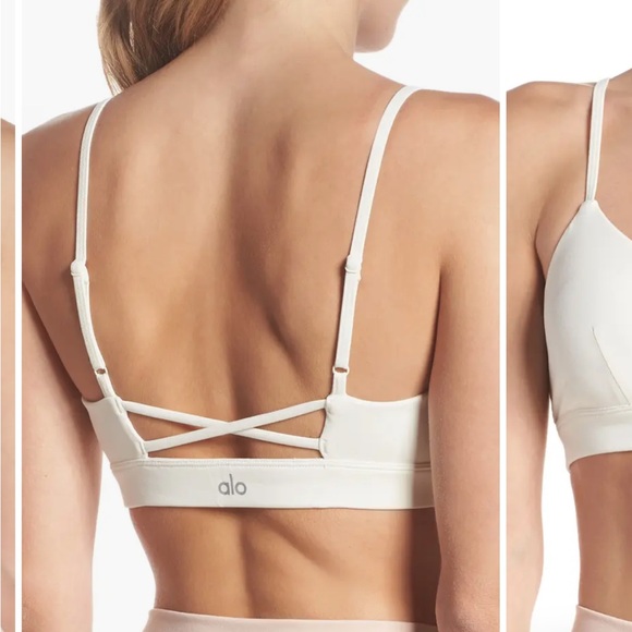 NWT Alo Yoga Interlace Sports Bra  Navy Blue Size S - Picture 2 of 6